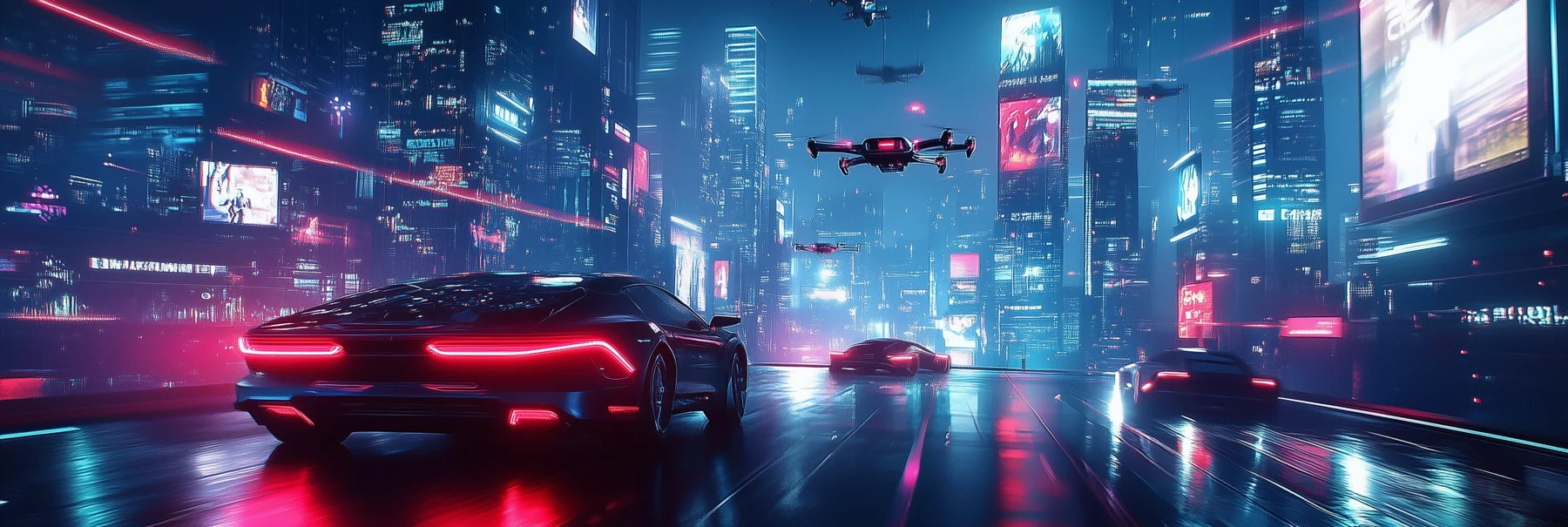 RunwayML - voiture futuristes en mouvement