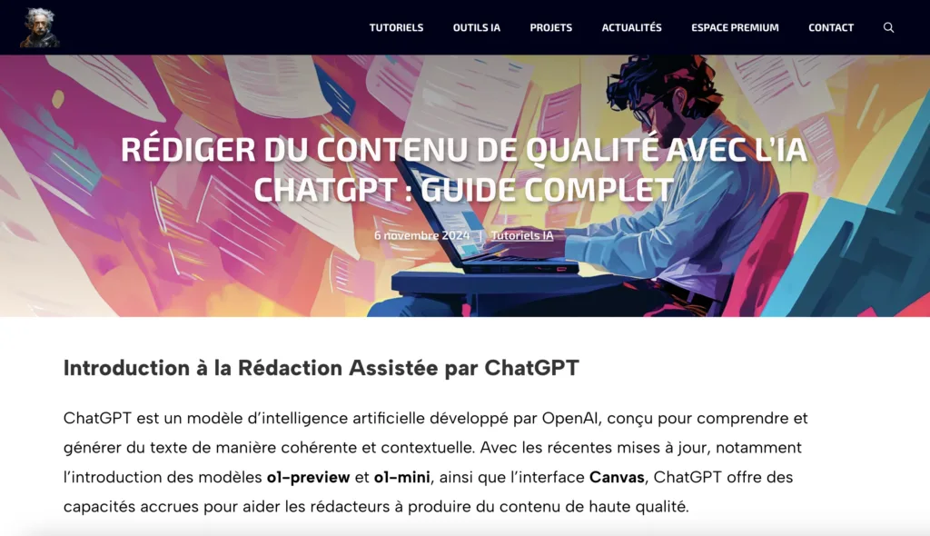 Page tutoriel genie-artificiel.com