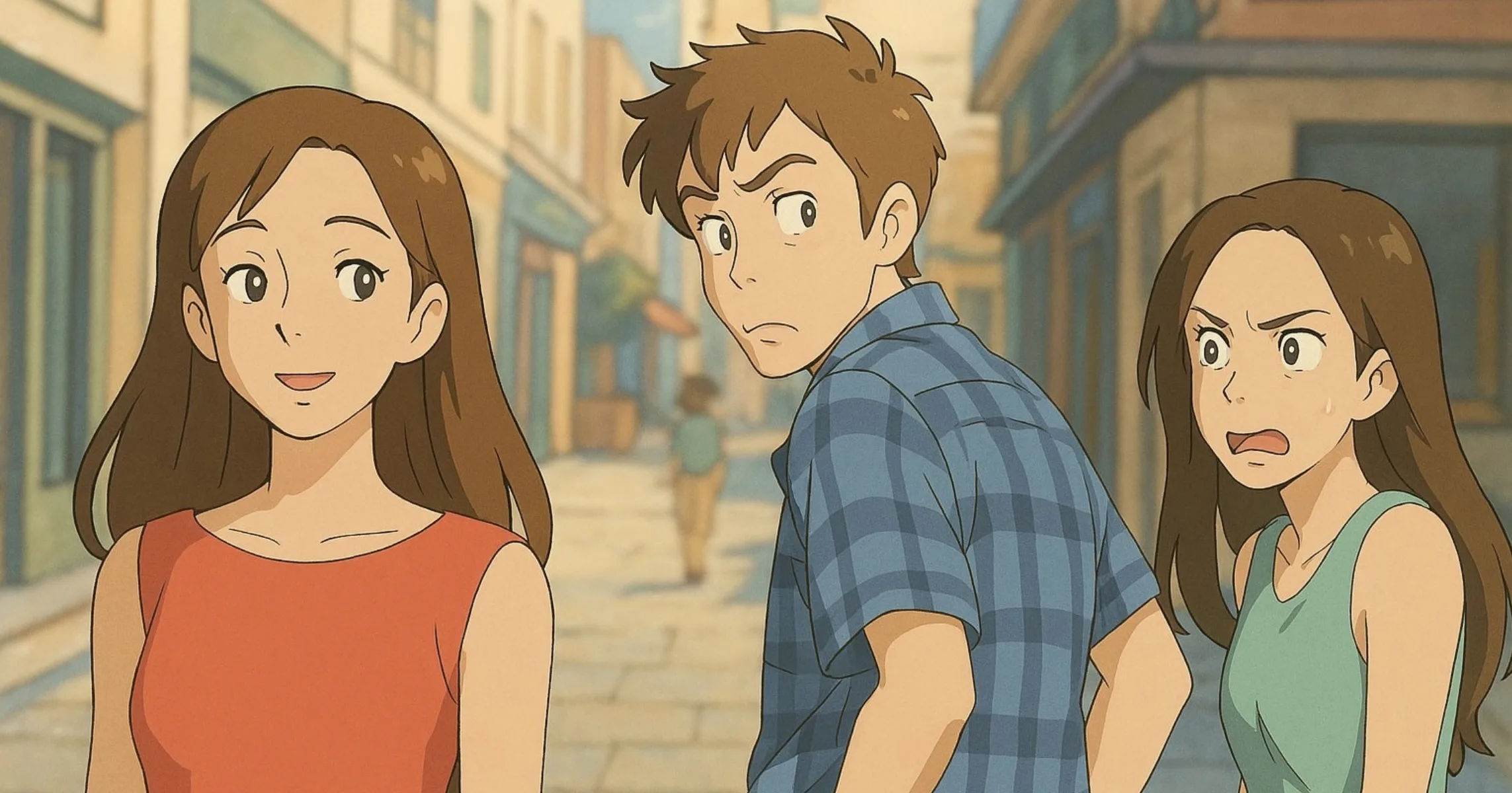 Comparison between an original Studio Ghibli image and an AI-generated version, showing the striking similarity in artistic style